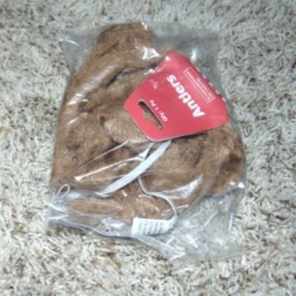 Reindeer Christmas Halloween Costume 12/14 Jumpsuit, Tail & Antler Ears 3 Pc - Picture 6 of 7